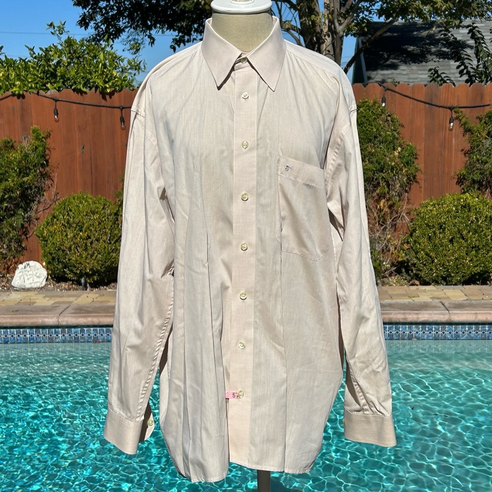 Eterna Light Peach Button Down